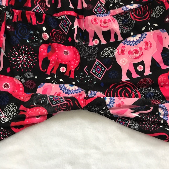 Fabulegs Tuskers/pink elephant legging size L - Picture 3 of 3